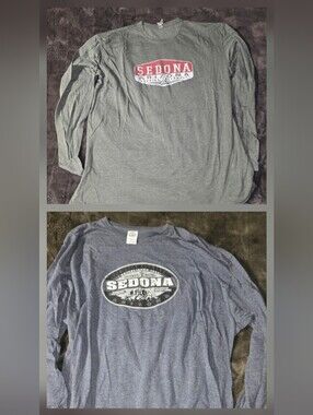 2 Tees, Sedona, AZ- Men's  Olive Green And A Blue Long Sleeve Tees- Size 3XL